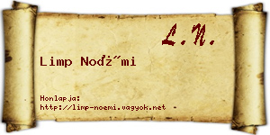 Limp Noémi névjegykártya